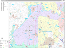 Sandy Springs Wall Map Premium Style 2024
